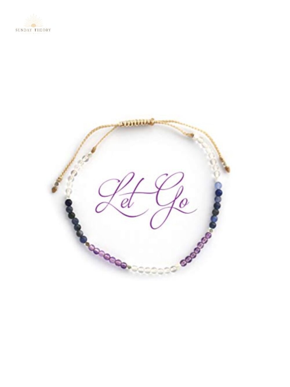 2mm Healing Crystal Stretch Bracelet with 925 Silver Beads - Women's Natural